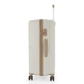 MÇS 3lü Set Kırılmaz Silikon Seyahat Valizi Bavulu V374 Kemik/Şampanya thumbnail 4