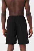 Siyah Uzun Boy Basic Model Su İtici Özellikli Düz Renk Erkek Plaj Deniz Şort Mayo - 2206-Siyah thumbnail 5