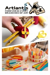 Renkli Dar Dil Çubuğu 250 Adet Ahşap Dondurma Çubuğu Renkli Maket Hobi Okul Proje Tasarım - 4