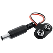 Arduino Uyumlu Jaklı 9V Pil Bağlantı Kablosu 9 Volt Pil Başlığı Jack Battery Connector - 1