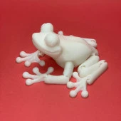 3D Hareketli Kurbağa Figürlü Oyuncak - Beyaz thumbnail 5