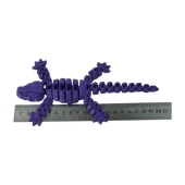 3D Hareketli Timsah Figürlü Oyuncak & Masa Dekoru - Mor thumbnail 7