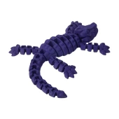 3D Hareketli Timsah Figürlü Oyuncak & Masa Dekoru - Mor thumbnail 5