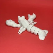 3D Hareketli Istakoz Figürlü Oyuncak - Beyaz thumbnail 3