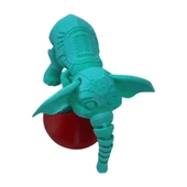 3D Hareketli Oyuncak Sirk Fili Denge Topu Dahil - Turkuaz - 6