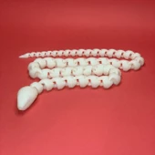 3D Hareketli Yılan Figürlü Oyuncak - Beyaz thumbnail 5