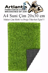 Yapay Çim A4 20x30 cm 1 Adet A4 Boyutunda Maket Çim Dekorati Yapay Çim Halı Teraryum Suni Çim - 1