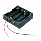 1 Adet - 4lü Pil Yatağı Pil Yuvası Pil Kutusu AA Kalem Kalın Pil thumbnail 2