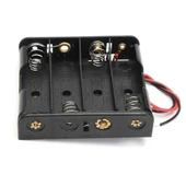 1 Adet - 4lü Pil Yatağı Pil Yuvası Pil Kutusu AA Kalem Kalın Pil thumbnail 1