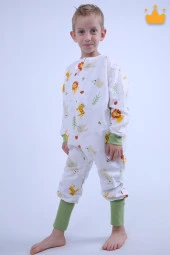 Begisa 2-8 Yaş 1 Tog Pazen Çocuk Uyku Tulumu Unisex Uzun Kollu Uyku Tulumu - 1