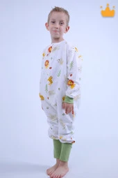Begisa 2-8 Yaş 1 Tog Pazen Çocuk Uyku Tulumu Unisex Uzun Kollu Uyku Tulumu - 3