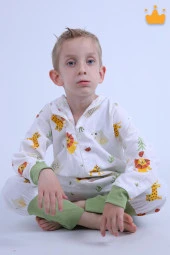 Begisa 2-8 Yaş 1 Tog Pazen Çocuk Uyku Tulumu Unisex Uzun Kollu Uyku Tulumu - 4