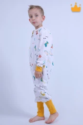 Begisa 2-8 Yaş 1 Tog Pazen Çocuk Uyku Tulumu Unisex Uzun Kollu Uyku Tulumu - 12