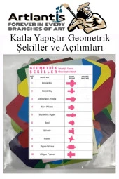 Katla Yapıştır Geometrik Şekiller ve Açılımları Seti 1 Paket Geometrik Cisimler Proje Tasarım Okul Sınıf Materyali - 1