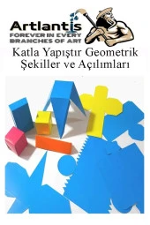 Katla Yapıştır Geometrik Şekiller ve Açılımları Seti 1 Paket Geometrik Cisimler Proje Tasarım Okul Sınıf Materyali - 4