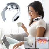 Smart Neck Boyun/Omuz/Baş Masaj Aleti Cihazı 42°C Yoğurmalı Sıcak Kompres Şarjlı - 2