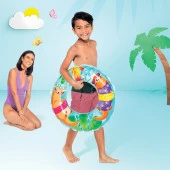 Çocuk Yüzme Simidi - Intex - Şeffaf Desenli - Gök Mavisi - 61cm (59242) - 2