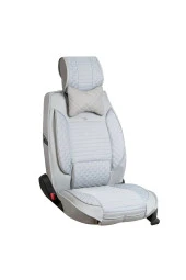 Startcar Dodge Caliber Deri Oto Koltuk Kılıfı Ön Arka Set Anka Açık Gri SC - 6