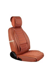 Startcar Volkswagen Golf 6 Uyumlu Lüx Deri Oto Koltuk Kılıfı Ön Arka Set Mersin Serisi Tarçın SC - 5