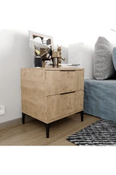 ALONEX HOME  Aden 2 Çekmeceli Sepet Komodin - 1