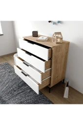 ALONEX HOME  ADEN 4 ÇEKMECELİ BEYAZ ŞİFONYER - 1