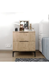 ALONEX HOME  Aden 2 Çekmeceli Sepet Komodin - 2