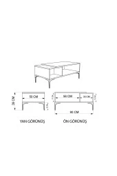 ALONEX HOME  TARZ ORTA SEHPA ANTRASİT-SEPET (8011) - 4