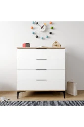 ALONEX HOME  ADEN 4 ÇEKMECELİ BEYAZ ŞİFONYER - 2