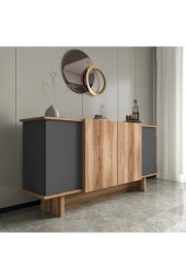 ALONEX HOME  DİANA 180 CM KONSOL , CEVİZ- ANTRASİT KONSOL - 1