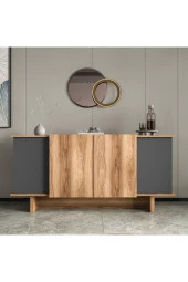 ALONEX HOME  DİANA 180 CM KONSOL , CEVİZ- ANTRASİT KONSOL - 2