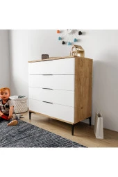 ALONEX HOME  ADEN 4 ÇEKMECELİ BEYAZ ŞİFONYER - 4