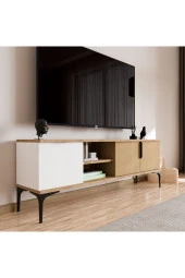 ALONEX HOME  Tarz Sepet-Beyaz , 150 cm Tv Ünitesi , Tv Sehpası ,Raflı Tv Ünitesi Konsol - 1