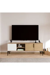 ALONEX HOME  Tarz Sepet-Beyaz , 150 cm Tv Ünitesi , Tv Sehpası ,Raflı Tv Ünitesi Konsol - 2