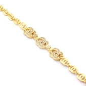 Altın Kaplama Taşlı Halkalı Kadın Bileklik BLK-1035 - 5