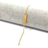 Altın Kaplama Kelebek Model Unisex Bileklik BLK-1016 thumbnail 1