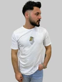 Erkek Dolarel Sıfır Yaka Basic Beyaz Tişört - 2