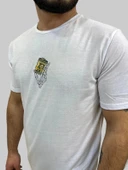Erkek Dolarel Sıfır Yaka Basic Beyaz Tişört - 6