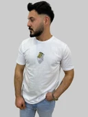 Erkek Dolarel Sıfır Yaka Basic Beyaz Tişört - 5
