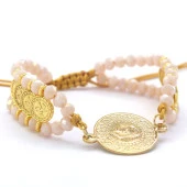 Altın Kaplama Çeyrekli İpli Bileklik BLK-973 thumbnail 1