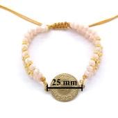 Altın Kaplama Çeyrekli İpli Bileklik BLK-973 thumbnail 3