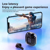Siyah Tws Air31  Bluetooth Kulaklık 8d Stereo Şeffaf LED ekran ios-Android Uyumlu Dokunmatik - 2