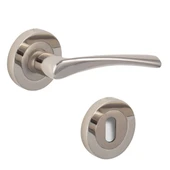 Bravo Rozetli Kapı Kolu Nikel Saten Oda thumbnail 2