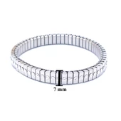 316L Çelik Zirkon Taşlı  İtalyan Charm Kadın Kelepçe Bileklik BLK-1005 - 3