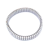 316L Çelik Zirkon Taşlı  İtalyan Charm Kadın Kelepçe Bileklik BLK-1005 - 5