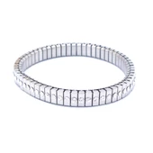 316L Çelik Zirkon Taşlı  İtalyan Charm Kadın Kelepçe Bileklik BLK-1005 - 1