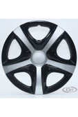Jant Kapağı Siyah-gri Kırılmaz 16" Yıldız Model (Amblem Hediyeli) (1 Adet) - 1