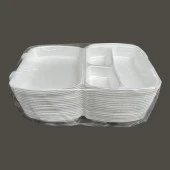 Dağyüce 23/A Tek Kullanımlık Köpük 3 Bölmeli Kapaklı Kase Kutu - 20x24 Cm. - 20 Adetlik 5 Paket thumbnail 2