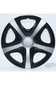 Jant Kapağı Siyah-gri Kırılmaz 14" Yıldız Model (Amblem Hediyeli) (1 Adet) - 1