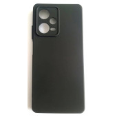 Xiaomi Redmi Note 12 Pro 5g Yumusak Kilif Mat Siyah Kadife Hissiyat - 1