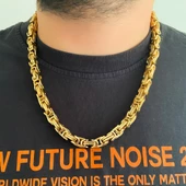 Altın Kaplama Kral Erkek Zincir Kolye -  - ZN-277 thumbnail 2